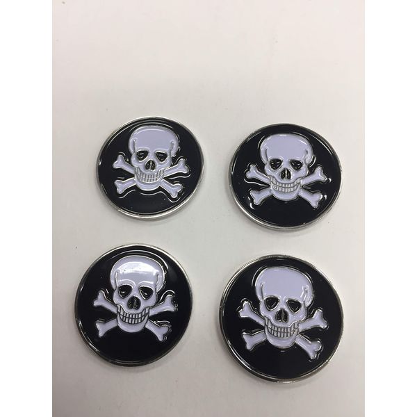 EverGolf Ball Markers, Pack of 4, Skull Crossbones