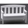 Dollhouse Miniature Garden Bench (White)