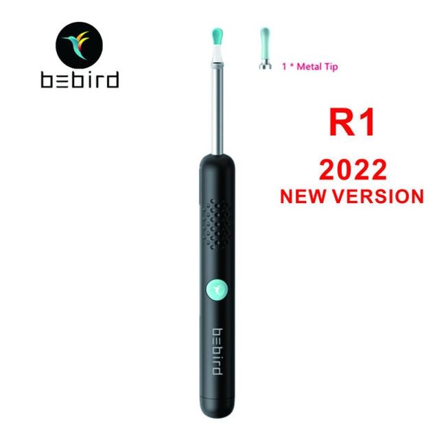 2022 New Upgrade Bebird R1 Smart Visual Ear Stick Endoscope 300W High Precision Earpick Mini Camera Otos, 01 New R1 Black