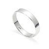 925 Solid Sterling Silver 4mm Flat Band Polished Ring In Sizes G-Z (N)