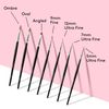 Mylee Brush For Gel Nail Art & Polish Application, 7 Designs, Oval, Angled, Ombre, Fine, Professional Quality Manicure Painting Tool, Liner Drawing Pen, for Home & Salon Use