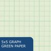 Spring Lab Notebook Wirebound 5x5 Graph Ruled 11"x8.5" 80 Sheets Green paper