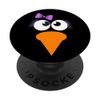 Penguin In A Pink Bow Fake Lashes PopSockets Swappable PopGrip