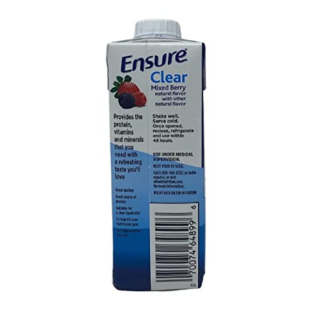 What does Ensure Clear Taste Like? Mixed Berry 