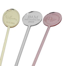 100PCS Personalized Engraved Stir Sticks Etched Drink Stirrers Bar Stir  Sticks Swizzle Acrylic Table Tag Baby