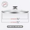Tempered Glass Lid with Heat Resistant Handle,10.5"/26cm, Clear