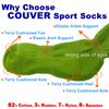 COUVER White Striped Knee High Softball/Sports Socks, Maroon, Large, 1 Pair
