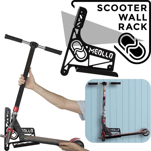 MEOLLO Scooter rack wall hanger (100% Steel) (Black)