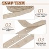 sourcing map 8 Yard Snap Button Tape, Polyester Plastic Snap Button Trim, Sewing Press Stud Ribbon Replacement for DIY Craft Clothes Fabric Sewing, Light Brown