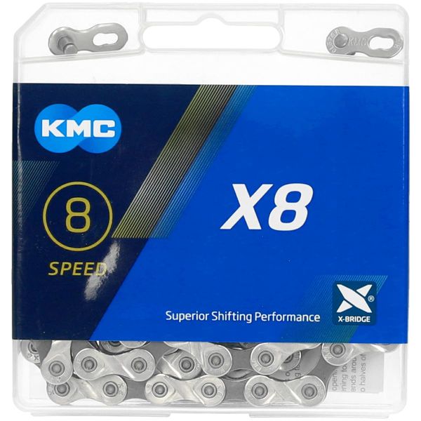 KMC X8-93 - 7/8 Speed Silver/Grey Chain