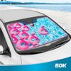 BDK Car Sun Shade Windshield Folding Sunscreen Pink Flamingo Blocks Heat Rays