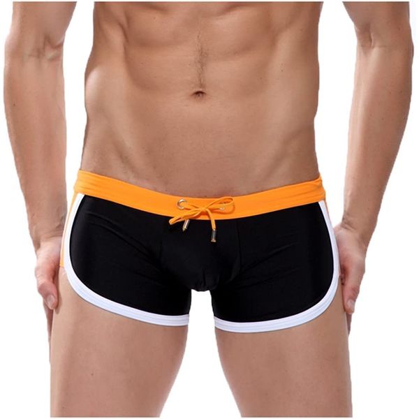 Jeylly Men's Swimming Shorts, Sexy Sport Brief Surfing Swimwear Shorts Summer Swimming Boxer Trunks Gray