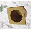 Universal Hardware Finger Pull Handle Recessed Edge Flush Square Fitting Pocket Insert Wardrobe Sliding Doors 29mm (Polished Brass)
