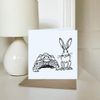 'Hare & Tortoise' Blank Greeting Card (GC00013781)