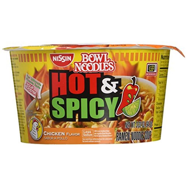 Nissin Foods Hot & Spicy Chicken Bowl Noodles 3.32oz