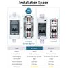 DIHOOL PV DC Circuit Breaker 20A 2-Pole with 3-Module Distribution Box Surface Mounted ip65 Waterproof housing
