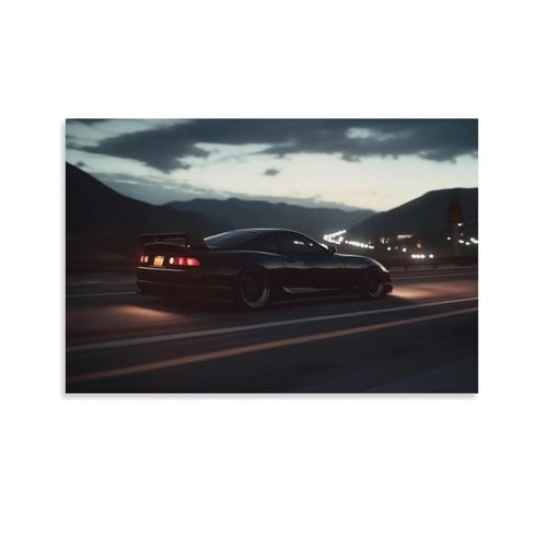 City Highway Black Jdm Car Gr Mk5 Poster Canvas Art Wall Decor Posters & Prints Paintings for Bedroom Living Room Decor for Mens Women 12x18inch(30x45cm)
