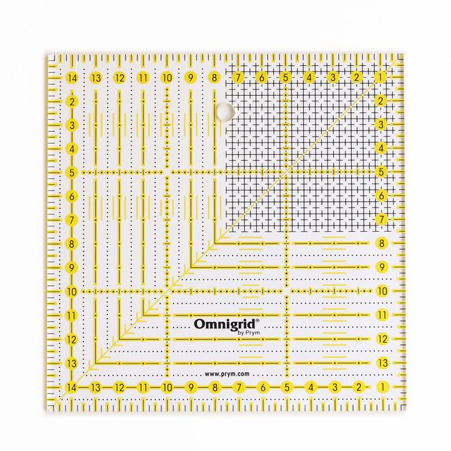 Prym PRM611306 Omni-Grid Ruler, 5.9 x 5.9 inches (15 x 15 cm)