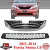 Front Bumper Grille Assembly Kit For 2011-2014 Toyota Sienna LE