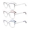 MODFANS Pack of 3 Women's Reading Glasses Blue Light Filter Metal Frame Stainless Steel Material, C123