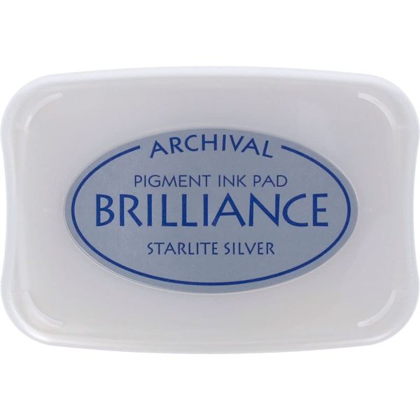 Tsukineko Brilliance Ink Pad, Starlite Silver,BIP93