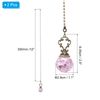 PATIKIL Ceiling Fan Pull Chain, 2 Pack 12" Decorative Ball Pendant Chain Extender Charm Extension Pull String for Ceiling Fans Light Lamp, Pink