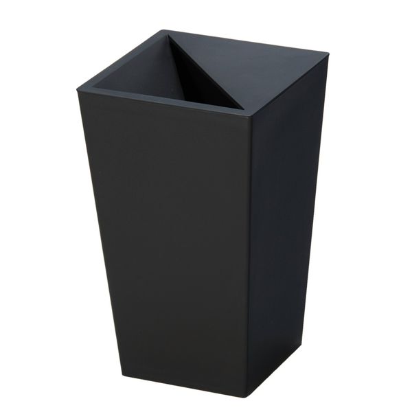 Shinkigosei S-28 Tonbo Uneed Kakus Square Wastebasket, Trash Can, Hides Trash, 1.5 gal. (5.5 L), Black, W x D x H 6.7 x 6.7 x 11.0 inches (17 x 17 x 28 cm), w/ Lid, Made in Japan