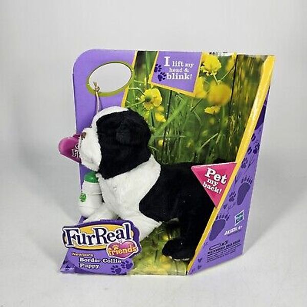 2009 FurReal Friends Newborn Border Collie Puppy Plush Toy New In Box