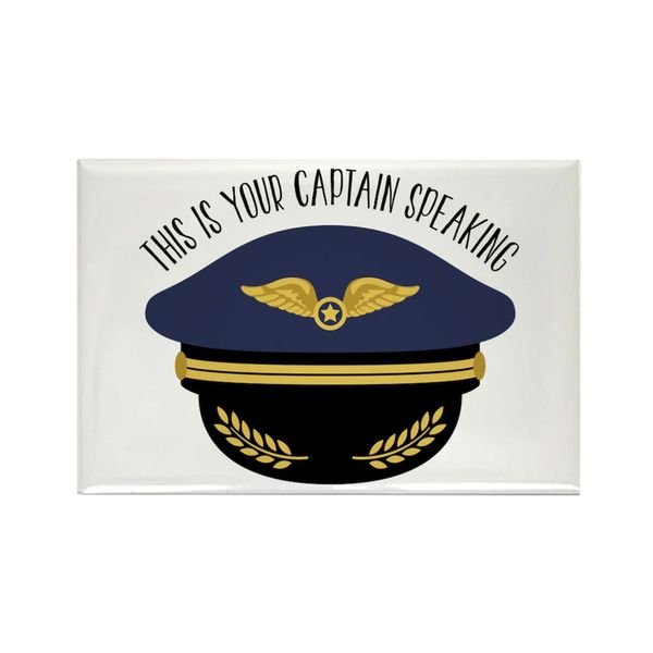CafePress Your Captain Magnets Rectangle Magnet, 2"x3" Refrigerator Magnet