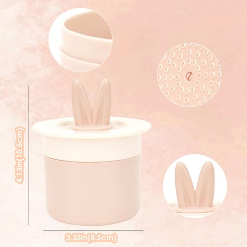 Biiange Rabbit Ears Face Cleanser Bubbler - Bubble Maker for Face Wash, Gentle Foaming Device Deep Cleansing, Creates Luxurious Lather for Skin Types (Pink)