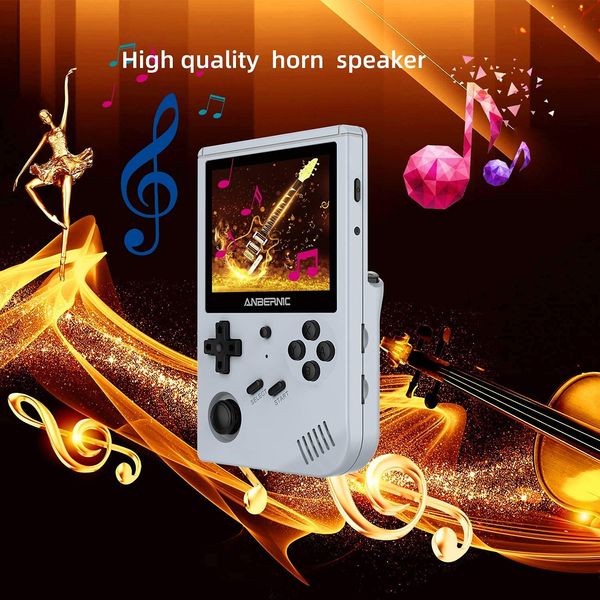 RG351V Handheld Game Console 3.5 Inch Portable Double TF 64GB Storage Handheld Retro Video Game Built in WIFI Game Console U.S. Seller!!! (Anbernic RG351V Gray)