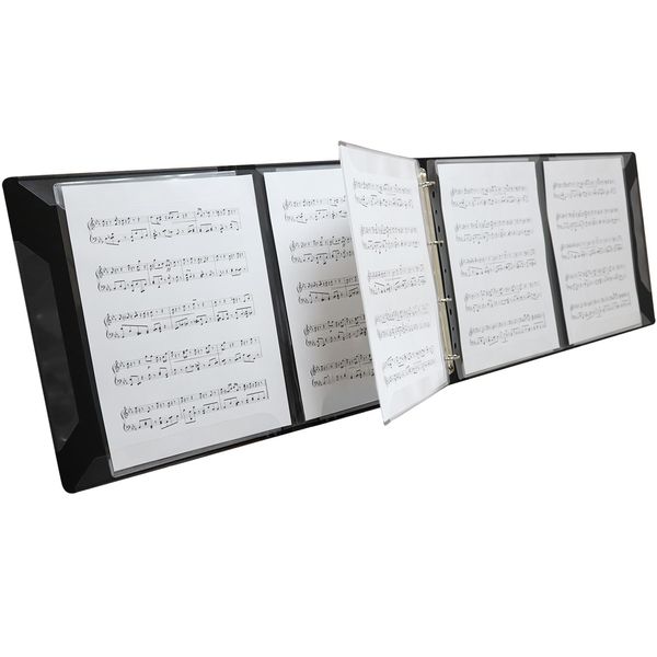 YOHAC Sheet Music File, 4 Sides, Writable (Supervised by a Professional Pianist), Loose Leaf A4, 64 Pages, Holds A3 (Main Unit + 12 A3 Refills + 6 A4 Refills)