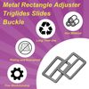 sourcing map 16Pcs Slide Buckle 1" Tri-Glide Slides Adjuster Webbing Strap Slider, Grey