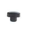 Star Knobs M6 x 10mm Triangle Head Screw Clamping Nuts Knob Grips Female Thread Bakelite Handle Black