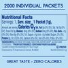  Zero Calorie Aspartame Blue Sweetener Packets, 2000 Count