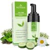 NOVEHA Tea Tree Oil Foaming Cleanser | Therapeutic Daily Skincare For For Eyelash & lids, MGD, Eye Irritations, Stye Eyes, Skin Dryness, Moisturize with Organic Ingredients, For All Skin Types (3.38 Fl Oz (Pack of 1))