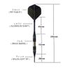 18g Soft Tip Darts Beginners Beginner Intermediate Soft Darts Set 18g Soft Tip Darts Brass 2BA (Gold+Black)