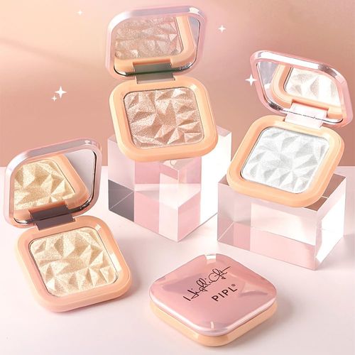 UNYOKE Diamond Highlight Powder, 4 Colors, Highlights, Luminizer, Sparkle, 3D, Pearl, Glossy Skin (03# Off-White)