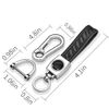 GMC Black Carbon Fiber Strap Chrome Hook Key Chain