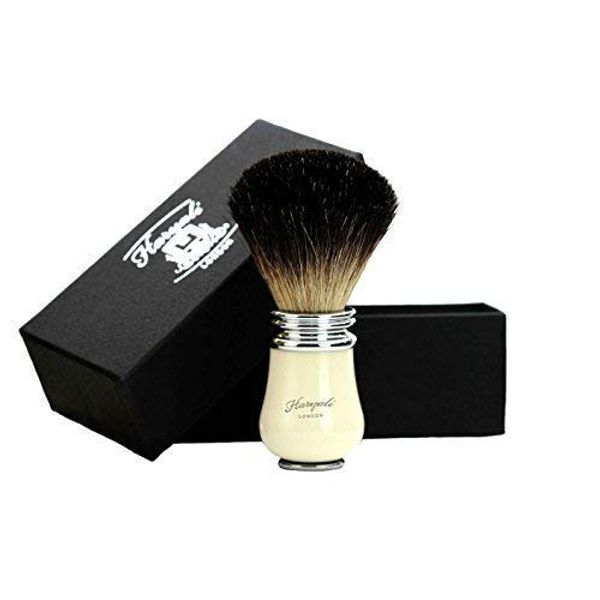 Pure Black Badger Hair Mens Shaving Brush in Ivory Color Handle for Perfect and Gentle Shave Suitable and Durable Shaving Brush For Men