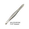 Luxxii (3 Pack) Flat Tweezers - Stainless Steel Flat Tweezers Hair Plucker for Hair and Eyebrows Personal Care (C_FLAT)