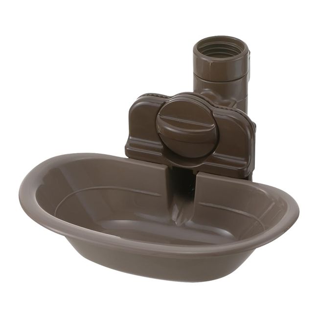 Richell Dog Water Dish, Medium, Dark Brown