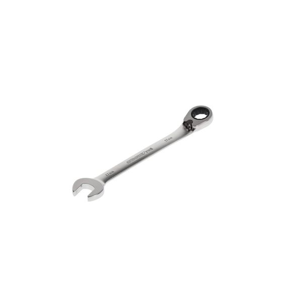 GEDORE red Combination ratchet spanner, Reversible, AF 17 mm, Angled, Flat, Bi-hex, Spanner, R07200170