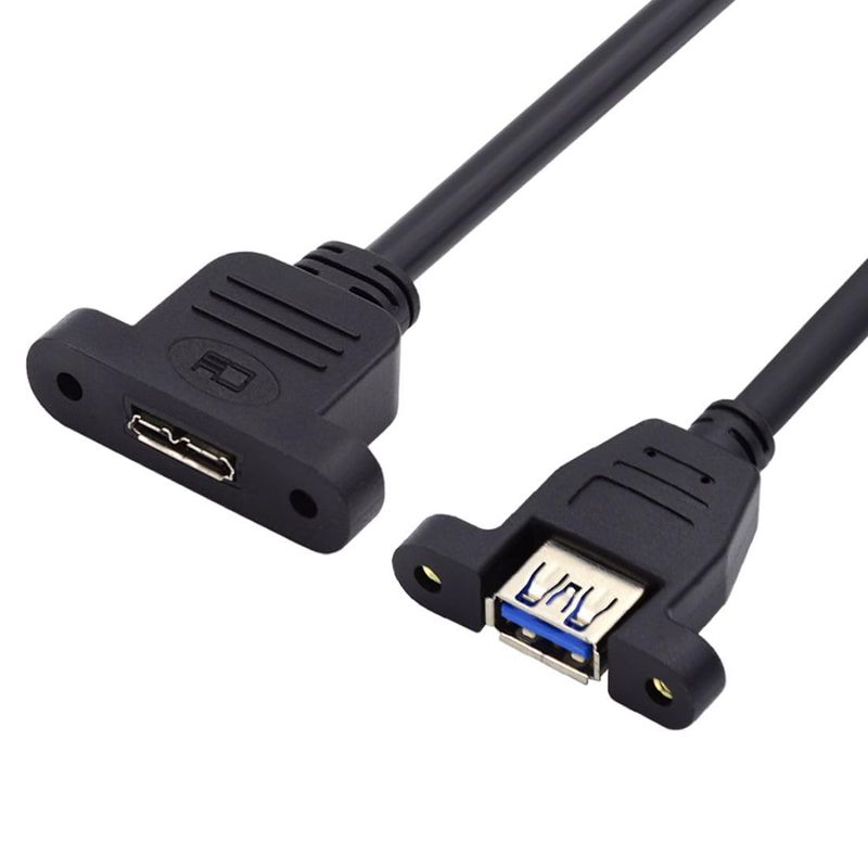 chenyang USB 3.0 Female to USB 3.0 Micro-B Female Screw Mount Type ...