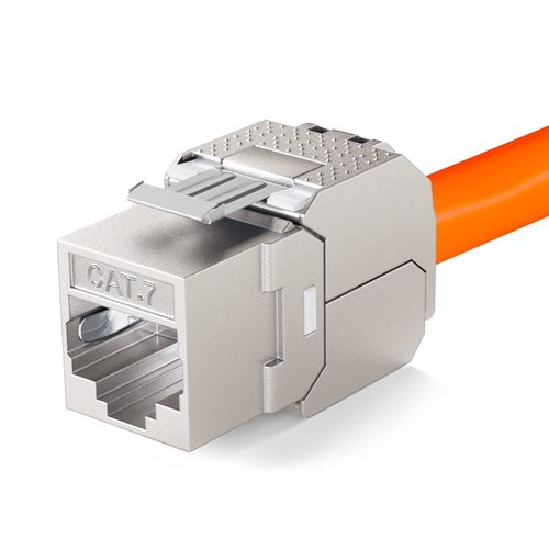 HB-DIGITAL RJ45 Cat7 Keystone Jack, Insulation Terminal (Krone) to RJ45 Socket, STP, up to 600 MHz, 10000 Mbit/s, Cat 5e/6/6a/7 for Ethernet, LAN, Network Cable, Patch Panel, Network Socket
