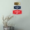 Fancy No Trespassing We Don't Dial 911 Sign (Brushed Gold) - Medium 1 Pack