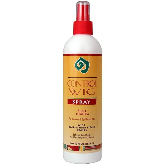 African Essence Control Wig Spray 3 In 1 Formula 12Oz For Human & Synthetic Hair