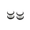 Acrylic Gauges 0G, Gauges for Your Ear Men 2PCS White Solid Cylinder with String Tunnels Piercing