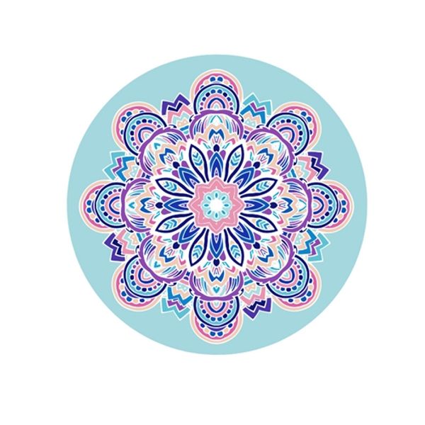 Lanifit Rubber Circular Meditation Yoga Mat, Blue