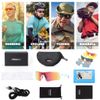 ITSCOOL Polarized Sports Sunglasses with 5 Interchangeable Lenses for Men Women Softball Baseball Pickleball Cycling Glasses White Orange